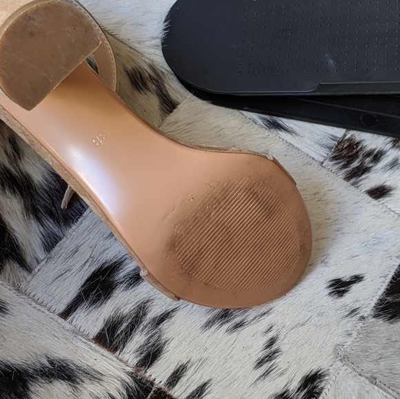 Tan open toe ankle strap sandal - Picture 6 of 7